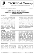 INDOT Highway Needs Analysis  Impacts of Physical Features Horizontal and Vertical Curvature Technical Summary