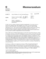 Cargo Preference Act and Federalaid Projects Memorandum
