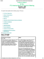 Federal Report to the ITS America Board of Directors Meeting 19991107