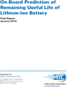 OnBoard Prediction of Remaining Useful Life of LithiumIon Battery