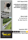 A Review of Acceptance Schedule of Payment for Asphalt Pavements in Alabama