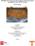 Performance Base Testing for Erosion Prevention and Sediment Control EPSC Devices