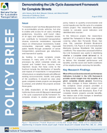 Demonstrating the Life Cycle Assessment Framework for Complete Streets Policy Brief
