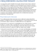 CMAQ Emissions Calculator Toolkit Roundabouts Module