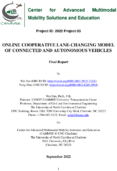 Online Cooperative LaneChanging Model of Connected and Autonomous Vehicles