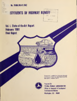 Constituents of Highway Runoff Volume I StateoftheArt Report