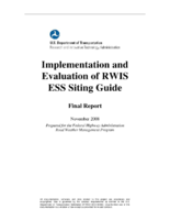 Implementation and Evaluation of RWIS ESS Siting Guide