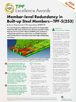 TPF Excellence Awards  MemberLevel Redundancy in BuiltUp Steel MembersTPF5253