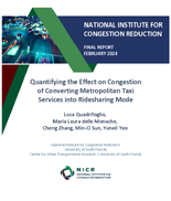 Quantifying the Effect on Congestion of Converting Metropolitan Taxi Services Into Ridesharing Mode
