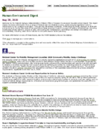 Human Environment Digest May 28 2020