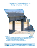 Engineering policy guidelines for design of spread footings 201110