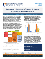 Developing a Taxonomy of Human Errors and Violations that Lead to Crashes Research Brief