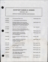 Secretary of Transportation Samuel K Skinner Speeches January 1991