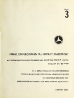 Final Environmental Impact Statement Metropolitan Washington Regional Rapid Rail Transit System Project DC239001 Part 3 Appendices