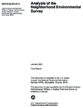 Analysis of the Neighborhood Environmental Survey