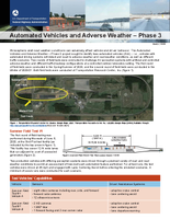 Automated Vehicles and Adverse Weather  Phase 3 flyer