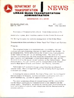 Department of Transportation News Urban Mass Transportation Administration DOT 12871