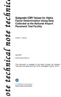 Subgrade CBR Values for Alpha Factor Determination Using Data Collected at the National Airport Pavement Test Facility