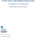 State Title VI Implementation Plans A Collection of Commendable Procedures and Practices