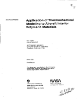 Application of Thermochemical Modeling to Aircraft Interior Polymeric Materials