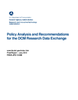 Policy analysis and recommendations for the DCM research data exchange