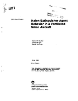 Halon Extinguisher Agent Behavior in a Ventilated Small Aircraft