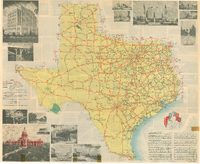 Official Map of the Highway System of Texas Centennial Edition March 1 1936