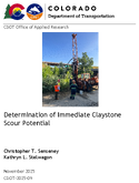 Determination of Immediate Claystone Scour Potential