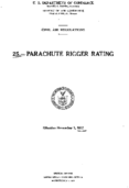 Part 25 Parachute Rigger Rating