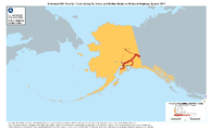 Estimated FAF Flow for Trucks Going To From and Within Alaska on National Highway System 2017