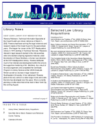 DOT Law Library Newsletter Winter 2002
