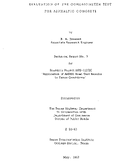 Evaluation of the Cohesiometer Test for Asphaltic Concrete