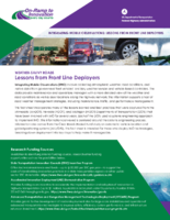 WeatherSavvy Roads Lessons from Front Line Deployers