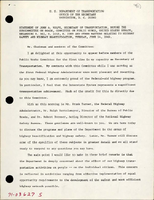 Statement of John A Volpe Secretary of Transportation before the Subcommittee on Roads Committee on Public Works United States Senate regarding S 561 S 1442 S 2399 and Other Matters Relating to Highway Safety and Highway Beautification