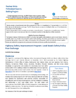 Highway Safety Improvement Program Local Roads Safety Policy Peer Exchange An RSPCB Peer Exchange