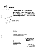 Correlation of LaboratoryScale Fire Test Methods for Seat Blocking Layer Materials With LargeScale Test Results