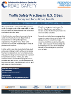 Traffic Safety Practices in US Cities Survey and Focus Group Results Research Brief