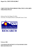 CDOT Foundation Design Practice and LRFD Strategic Plan