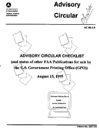 AC 0029 Advisory Circular Checklist and Status of Other FAA Publications for Sale by the US Government Printing Office