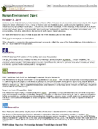 Human Environment Digest October 3 2019