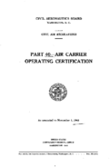 Part 40 Air Carrier Operating Certification