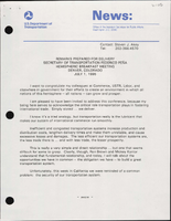 Secretary of Transportation Federico Pena Speeches July 1995