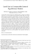 Land Use in Computable General Equilibrium Models