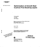 Optimization of Aircraft Seat Cushion Fire Blocking Layers