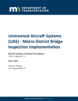 Unmanned Aircraft Systems UAS  Metro District Bridge Inspection Implementation
