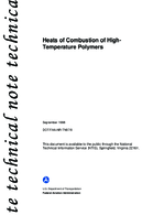 Heats of Combustion of HighTemperature Polymers