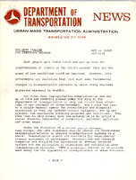 Department of Transportation News Urban Mass Transportation Administration DOT14468