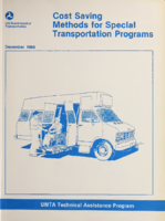 Cost Saving Methods for Special Transportation Programs