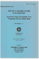 Analysis of Dual Mode Systems in an Urban Area  Volume 4A Program Documentation of the Transportation Economic Analysis Model