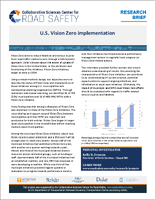 US Vision Zero Implementation Research Brief